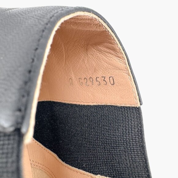 Chanel CC Black Leather Pointed Chain Wedge Ankle Boot Bootie Size 39.5 US 8.5-9 - Picture 15 of 16